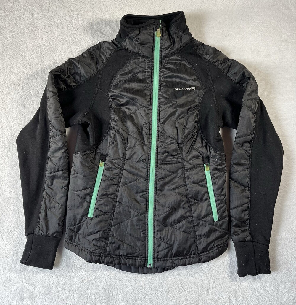 Avalanche Jacket Womens Medium Windbreaker Water Repellent Pockets Black